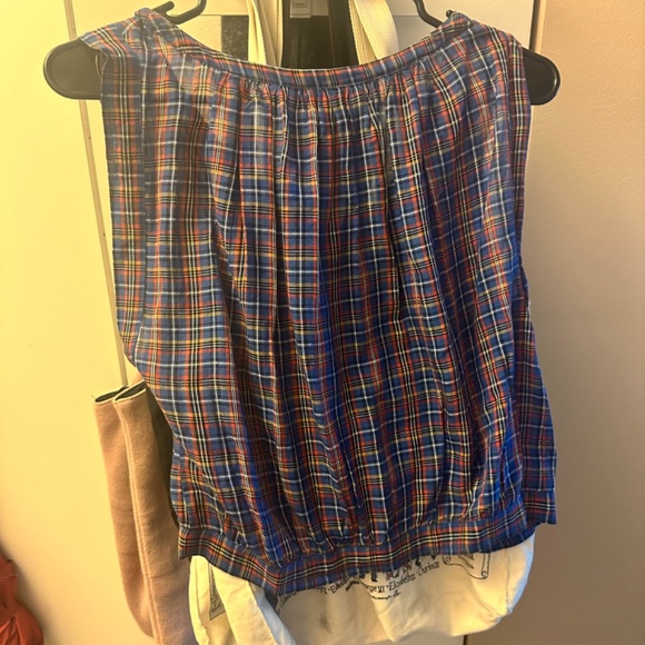 Doen Roselle Plaid Top XS - Picture 3 of 6